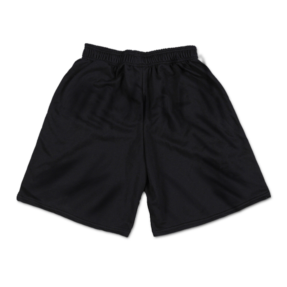 Black and white cotton men’s athletic shorts with pockets-2