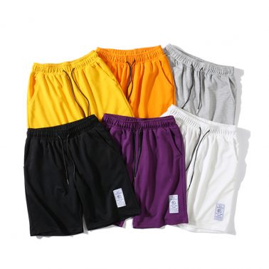 Men's active athletic cotton shorts with pockets-1