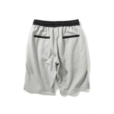 gray men’s running athletic training cotton shorts-2