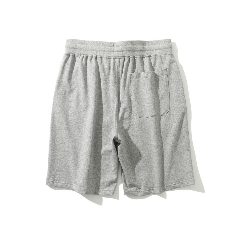 gray premium cotton elastic training athletic shorts for men-2