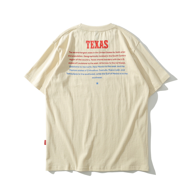 Print loose Texas graphic short sleeve t shirt for men-1