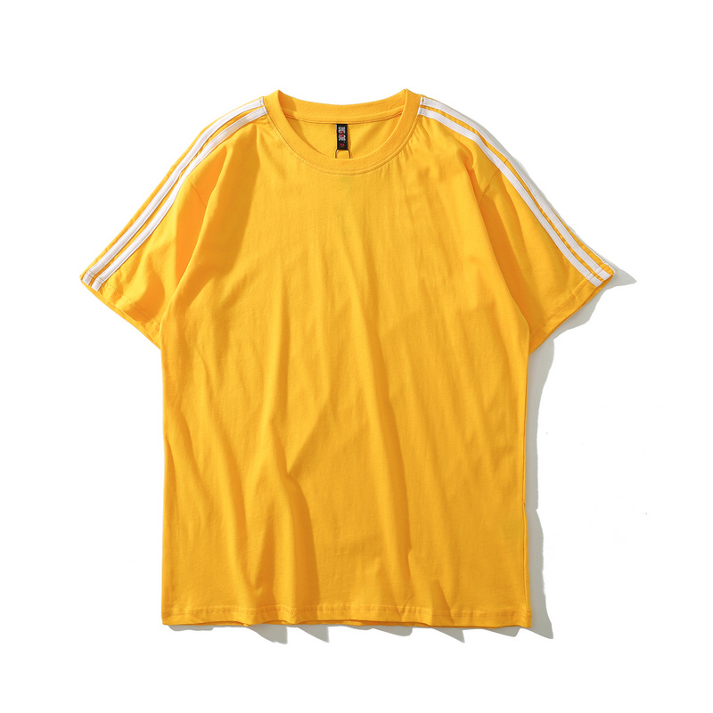 classic men’s yellow short-sleeve crewneck workout t shirt-1