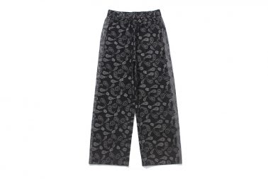men’s elastic wide leg vintage paisley pattern prints pants -1