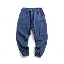 solid loose hip hop men’s pants in fall and winter-1