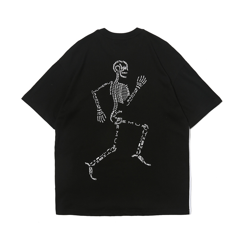 Creative and novelty skeleton print t shirt for men