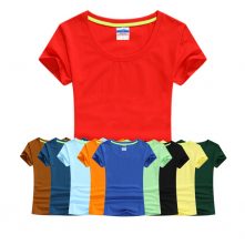 Summer classic cotton round neck t shirt for women