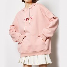 Women letter printing drawstring pullover hoodies top-1