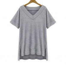 women’s casual round neck sexy cold shoulder t shirt-2