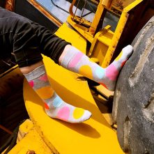 women’s colorful funky pattern crew socks-2