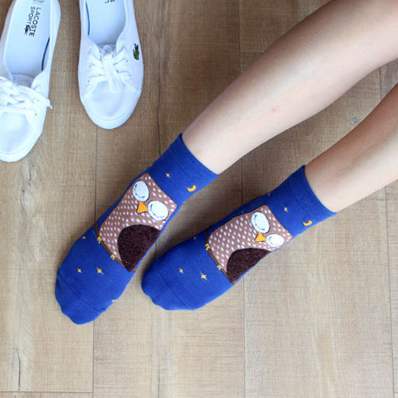 Women’s cute and funny cartoon patterned cotton socks