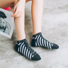 women’s casual and soft patterned ankle socks