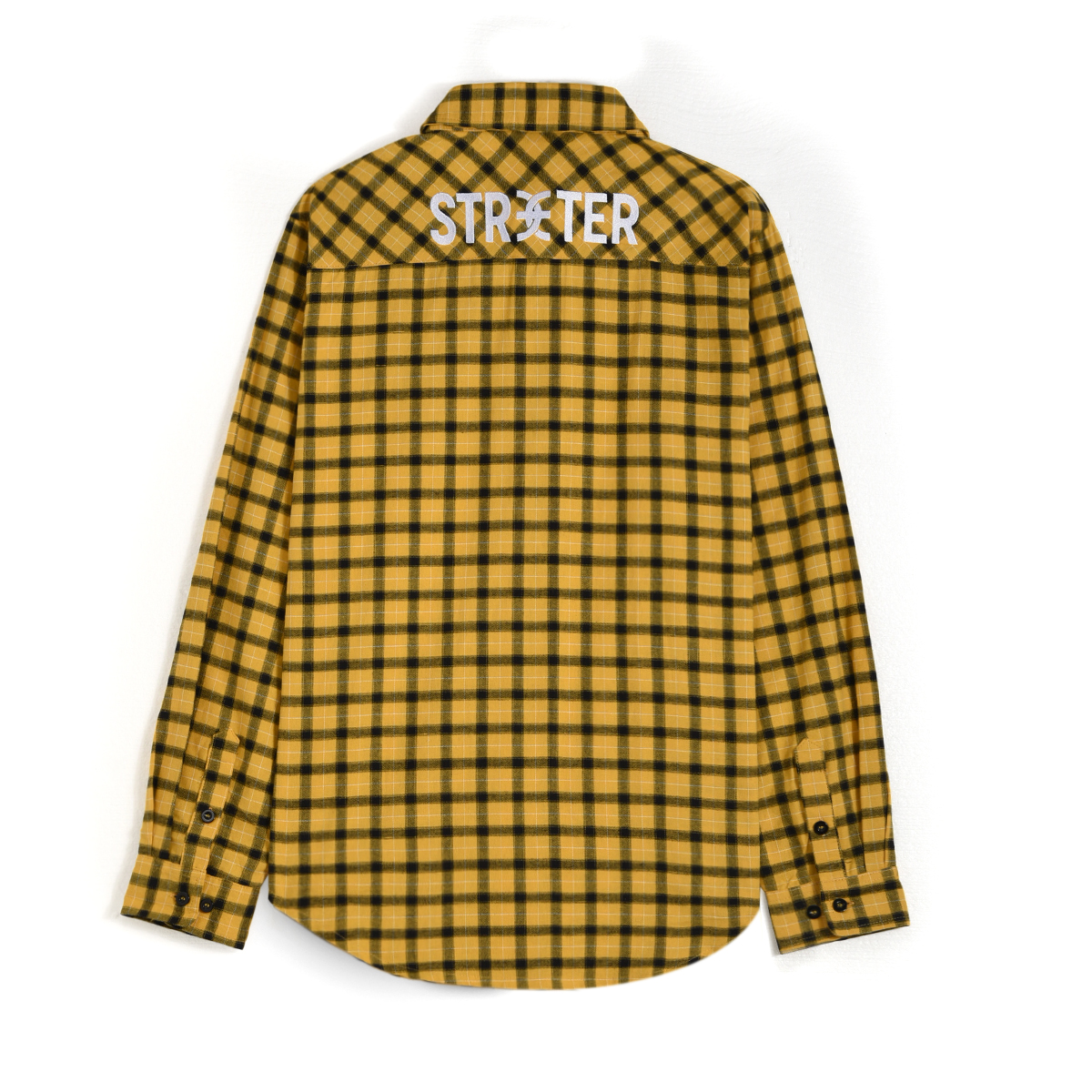 AungCrown designed long sleeves casual checked shirt