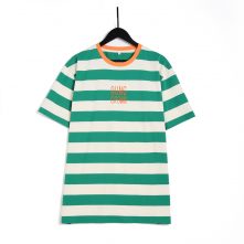 Aung Crown fresh striped short sleeve t shirt-1