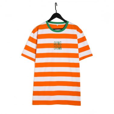 Aung Crown fresh striped short sleeve t shirt-1