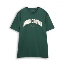 Aung Crown simple color and logo design crewneck short shirt-1