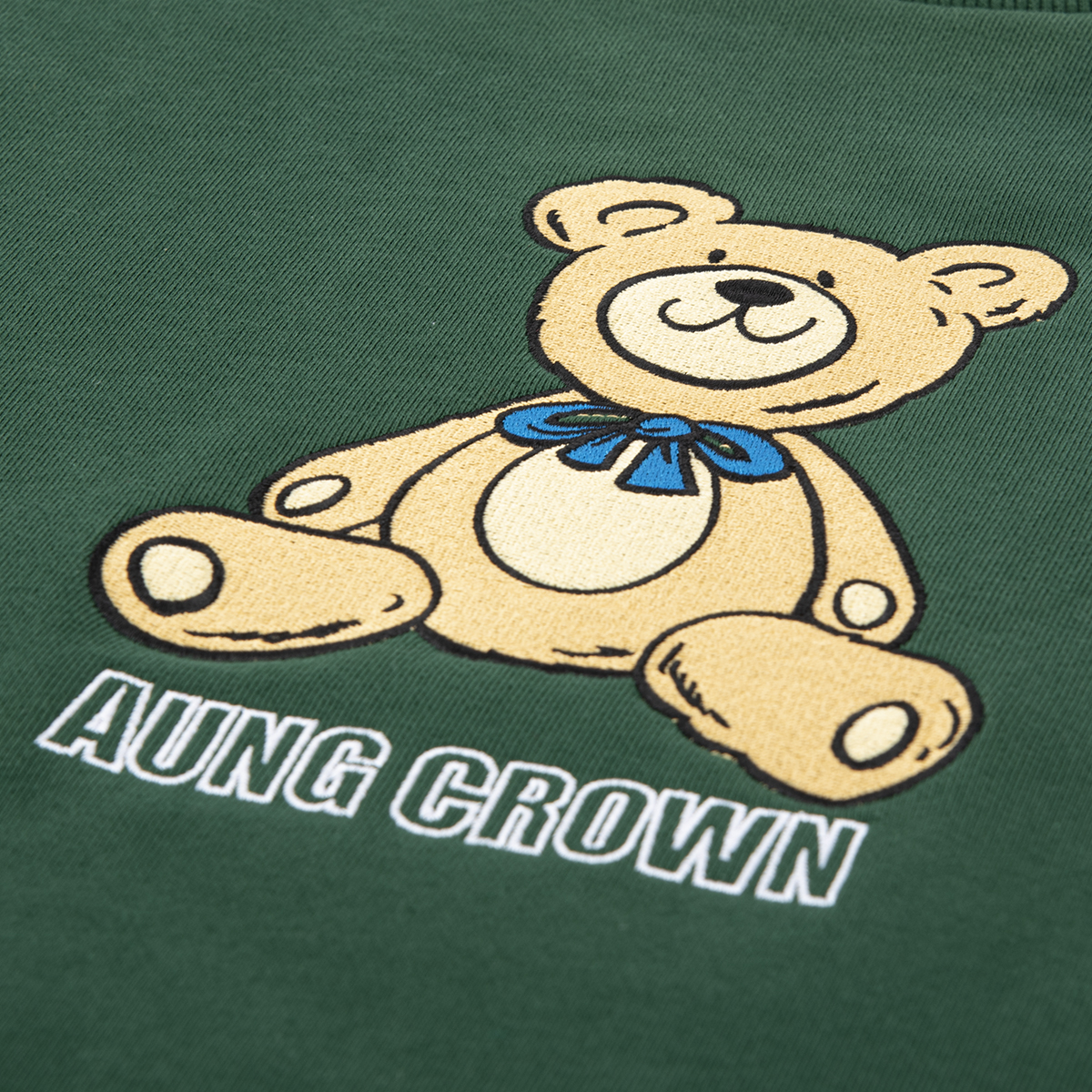AungCrown cartoon embrodiery long sleeves casual sweatshirt