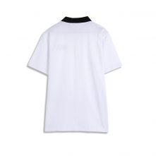 Man’s plain color cotton classic short polo shirt-2