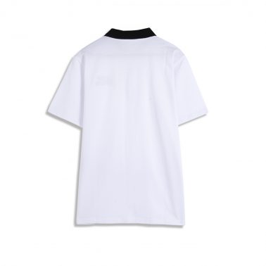 Man’s plain color cotton classic short polo shirt-2
