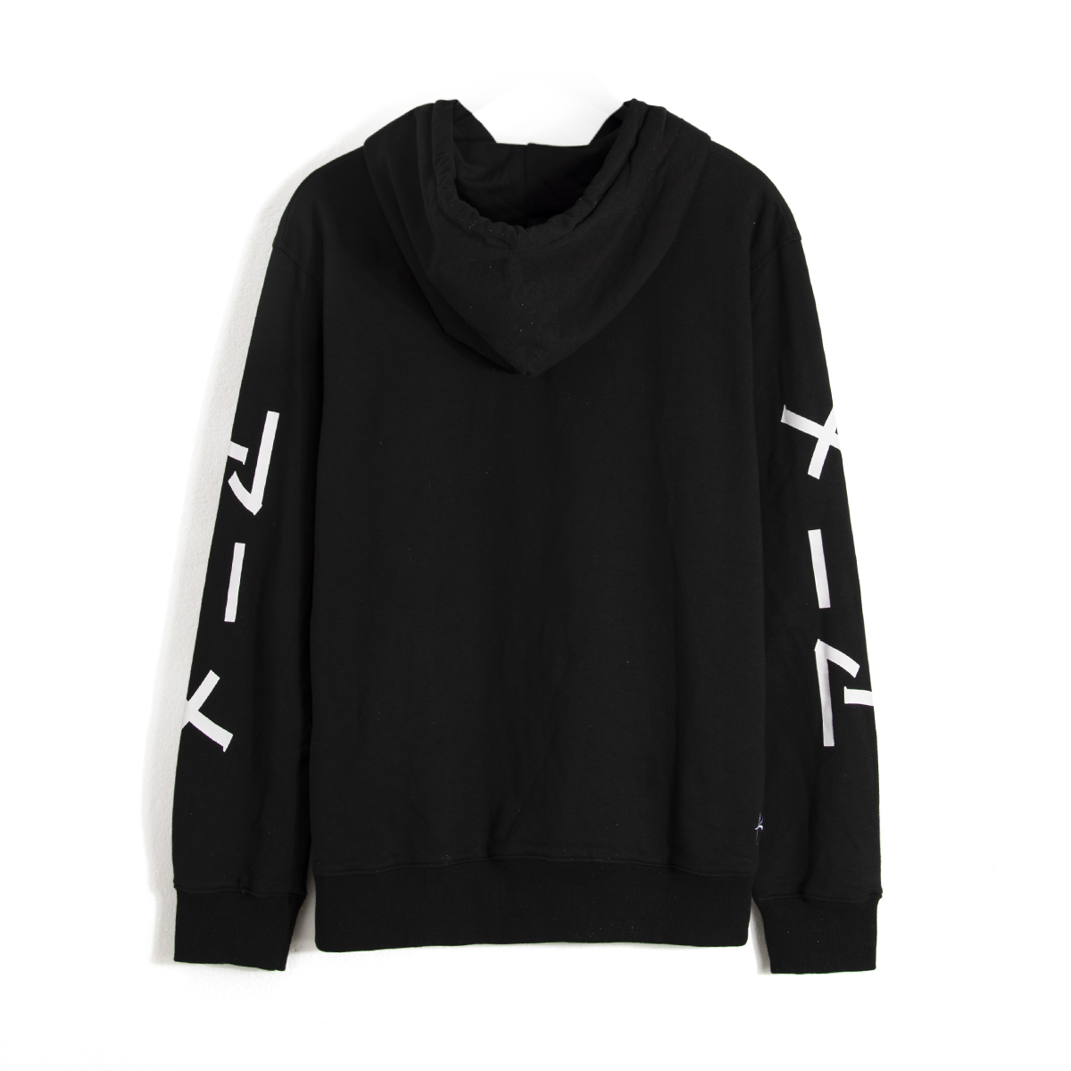 AungCrown pattern print street style black hoodies sweatshirt