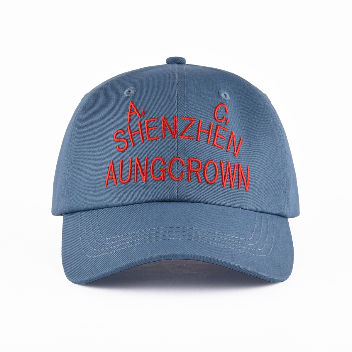 AungCrown cotton embroidery logo unconstructed plain dad cap