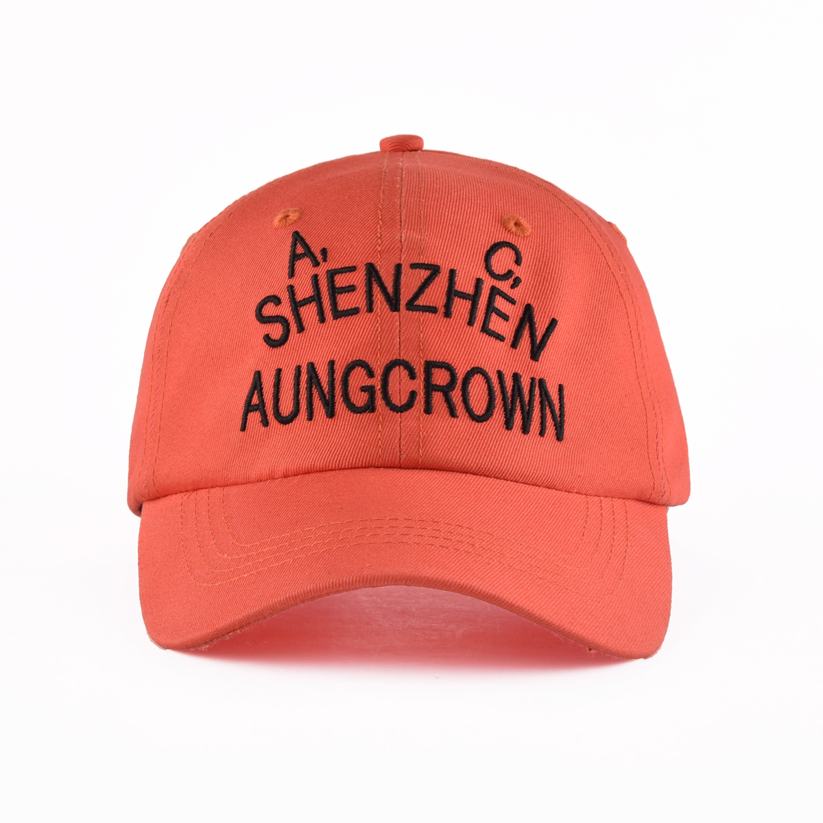 AungCrown cotton embroidery logo unconstructed plain dad cap