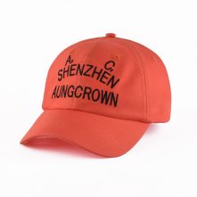 AungCrown cotton embroidery logo unconstructed plain dad cap