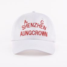 AungCrown cotton embroidery logo unconstructed plain dad cap