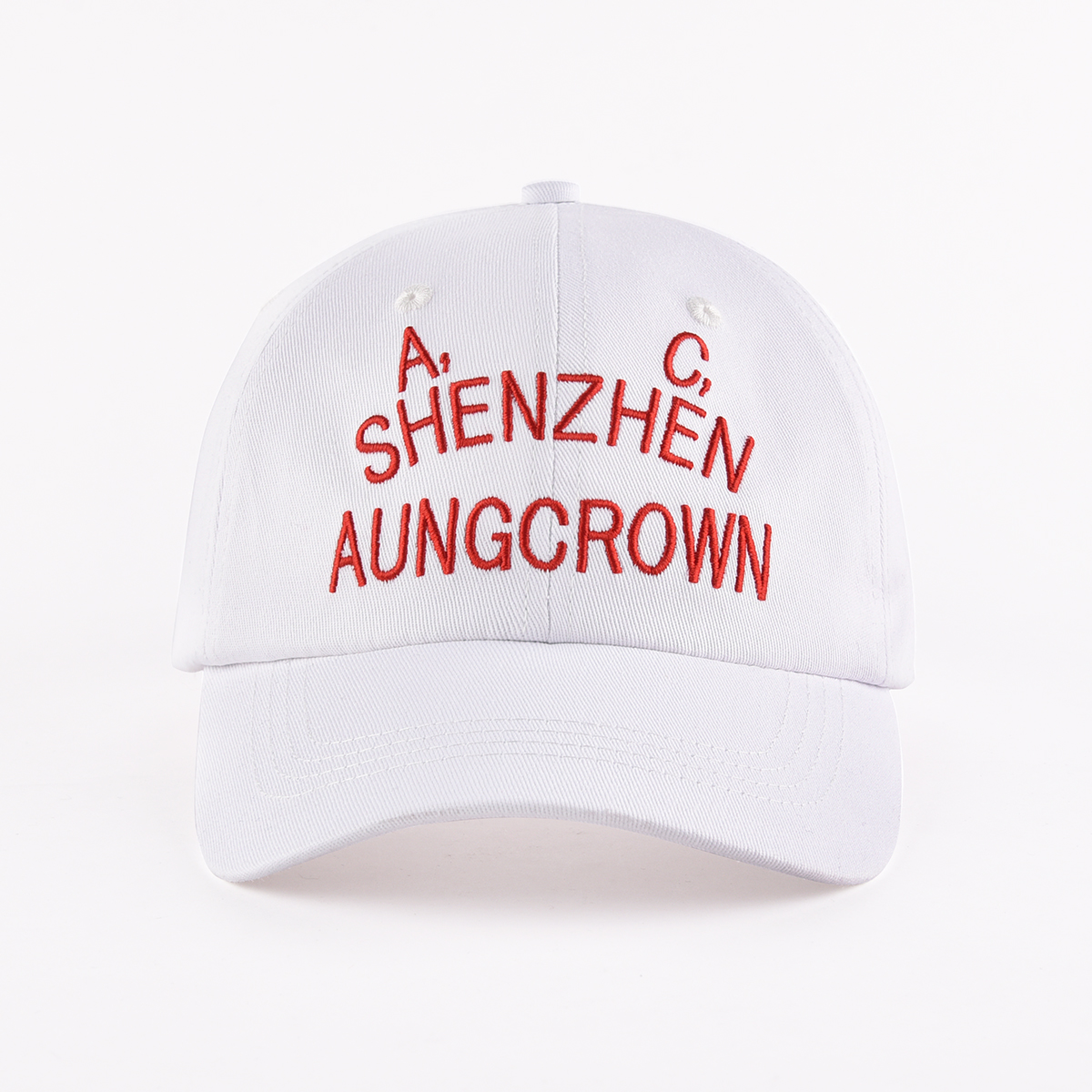 AungCrown cotton embroidery logo unconstructed plain dad cap