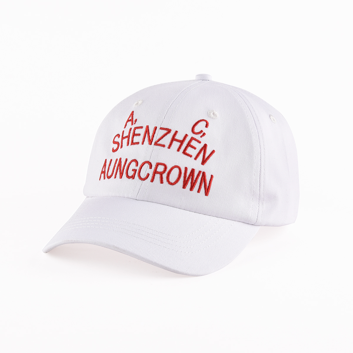 AungCrown cotton embroidery logo unconstructed plain dad cap