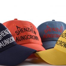 AungCrown cotton embroidery logo unconstructed plain dad cap