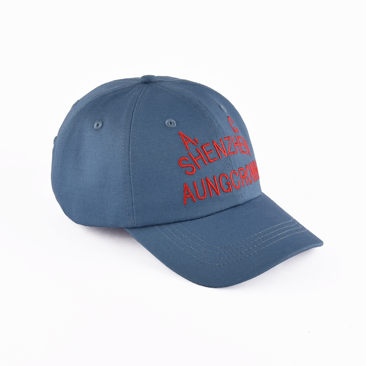 AungCrown cotton embroidery logo unconstructed plain dad cap