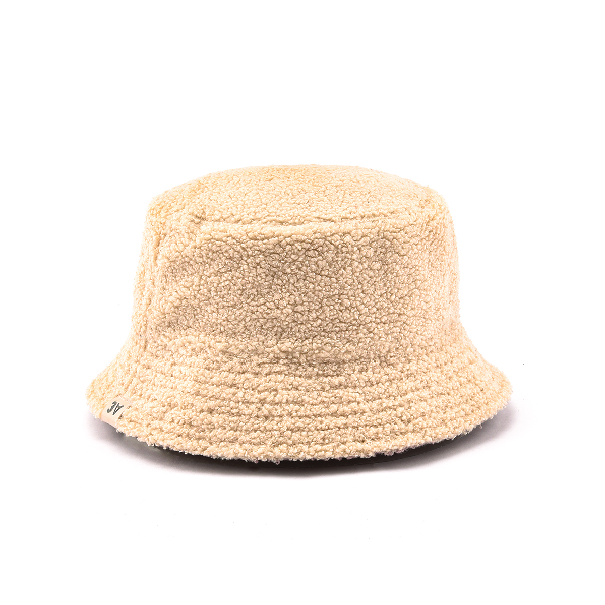 AungCrown warm faux fur plain color bucket hat for winter