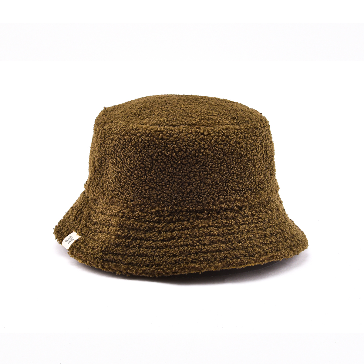 AungCrown warm faux fur plain color bucket hat for winter