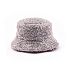 AungCrown warm faux fur plain color bucket hat for winter