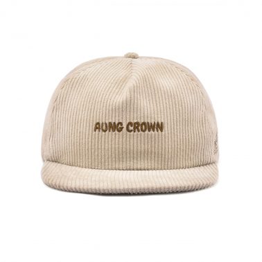 Aung Crown designed embroidery casual warm corduroy snapback hat