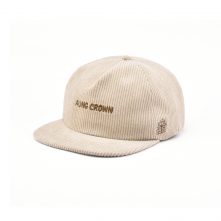 Aung Crown designed embroidery casual warm corduroy snapback hat