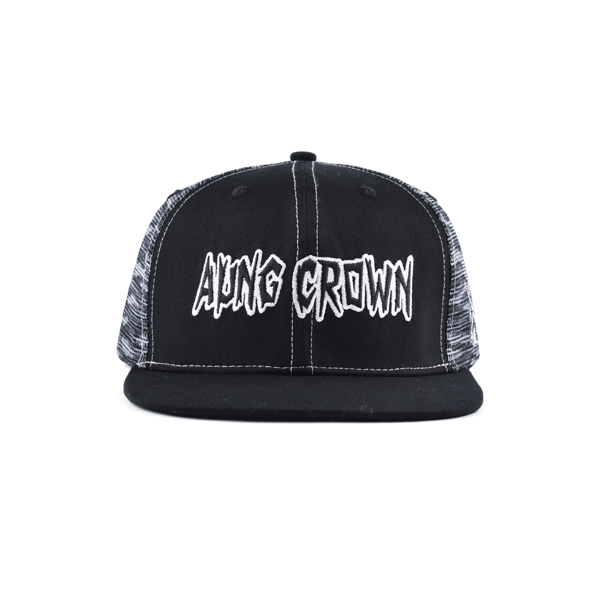 AungCrown street denim style hiphop mesh snapback cap