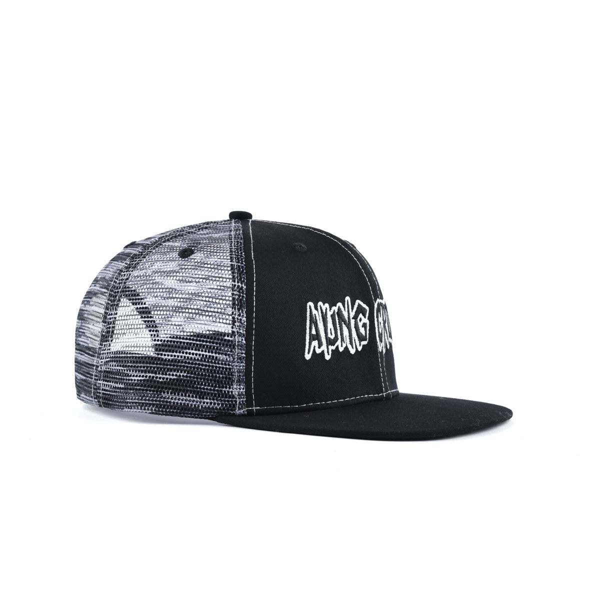 AungCrown street denim style hiphop mesh snapback cap