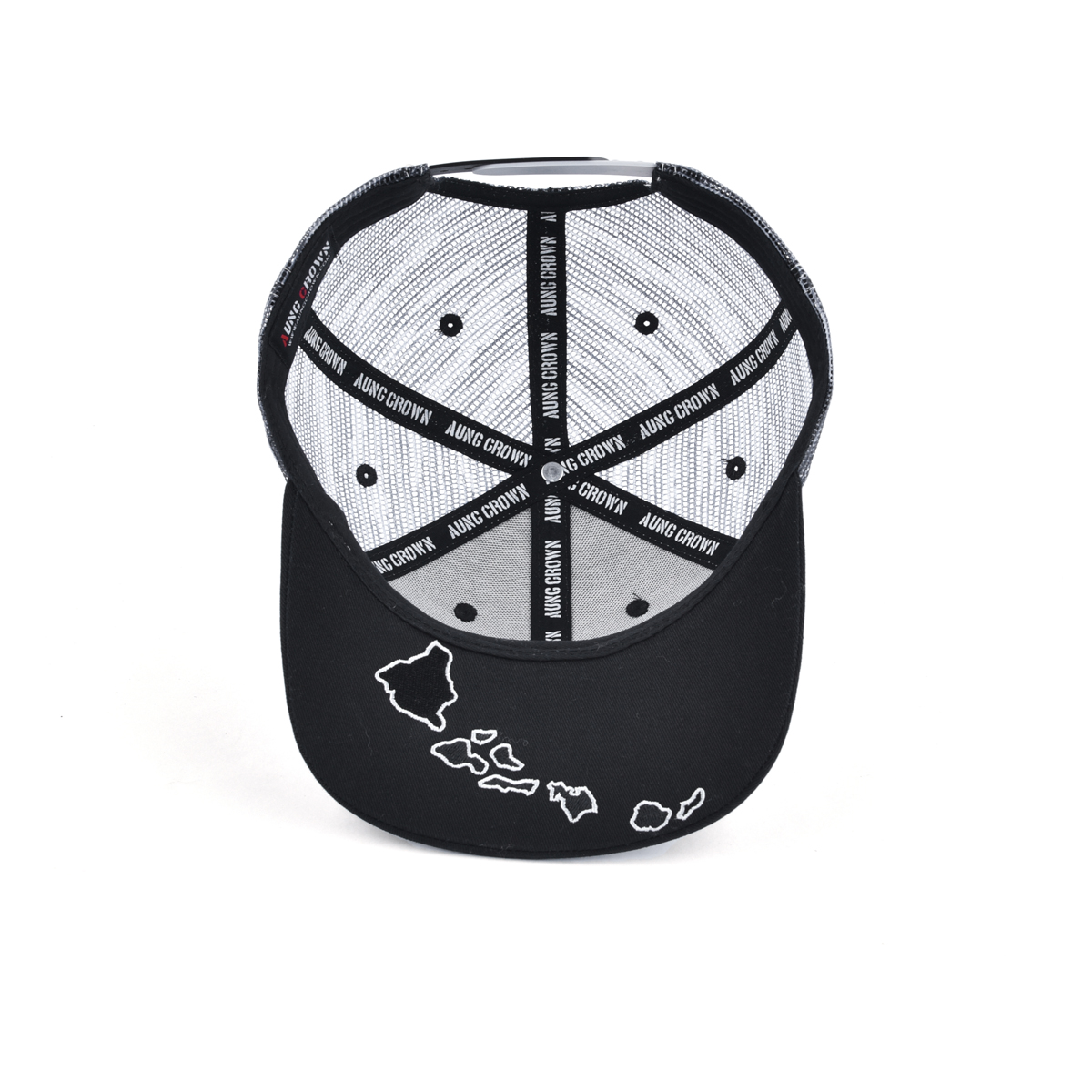 AungCrown street denim style hiphop mesh snapback cap