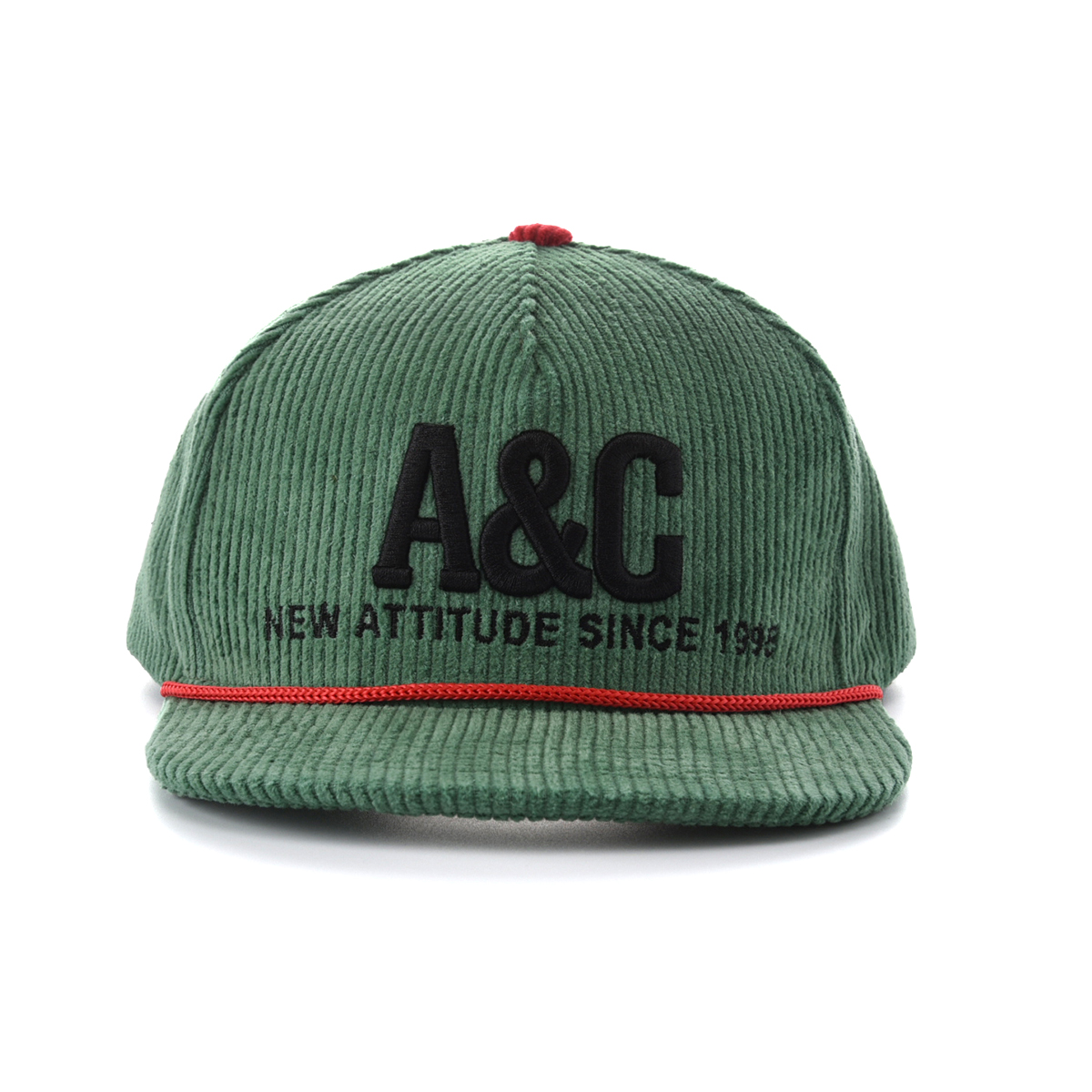 AungCrown embroidery warm winter corduroy with rope snapback hat