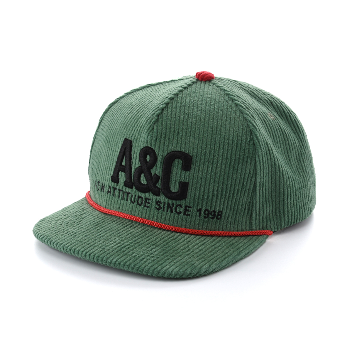 AungCrown embroidery warm winter corduroy with rope snapback hat