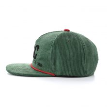 AungCrown embroidery warm winter corduroy with rope snapback hat